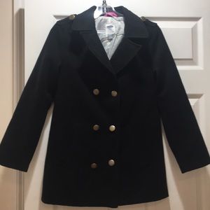 Girls XL Old Navy Pea coat.  Black worn once